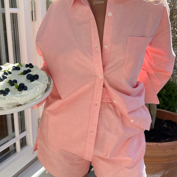 Djerf Avenue Breezy Shorts in Apricot - Picture 3 of 3